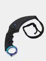 Голубой нож керамбит Cs Go имитирующий клык тигра