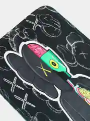 Черный прямоугольный напольный ковер Kaws the Doll