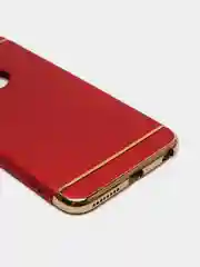 Красный гибридный жесткий чехол IHaitun для iPhone, с металлической золотой вставкой, 3 в 1