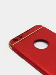Красный гибридный жесткий чехол IHaitun для iPhone, с металлической золотой вставкой, 3 в 1