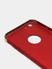Красный гибридный жесткий чехол IHaitun для iPhone, с металлической золотой вставкой, 3 в 1