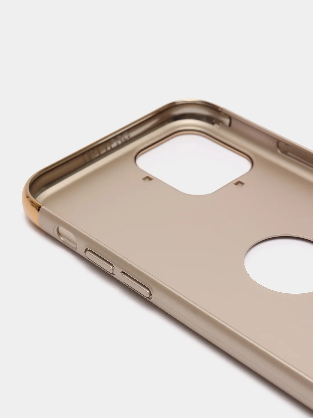 Золотой гибридный жесткий чехол IHaitun для iPhone, с металлической золотой вставкой, 3 в 1