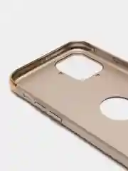 Золотой гибридный жесткий чехол IHaitun для iPhone, с металлической золотой вставкой, 3 в 1