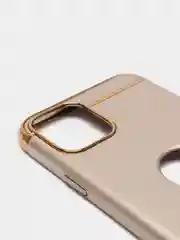 Золотой гибридный жесткий чехол IHaitun для iPhone, с металлической золотой вставкой, 3 в 1