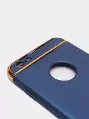Синий гибридный жесткий чехол IHaitun для iPhone, с металлической золотой вставкой, 3 в 1