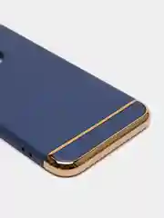 Синий гибридный жесткий чехол IHaitun для iPhone, с металлической золотой вставкой, 3 в 1