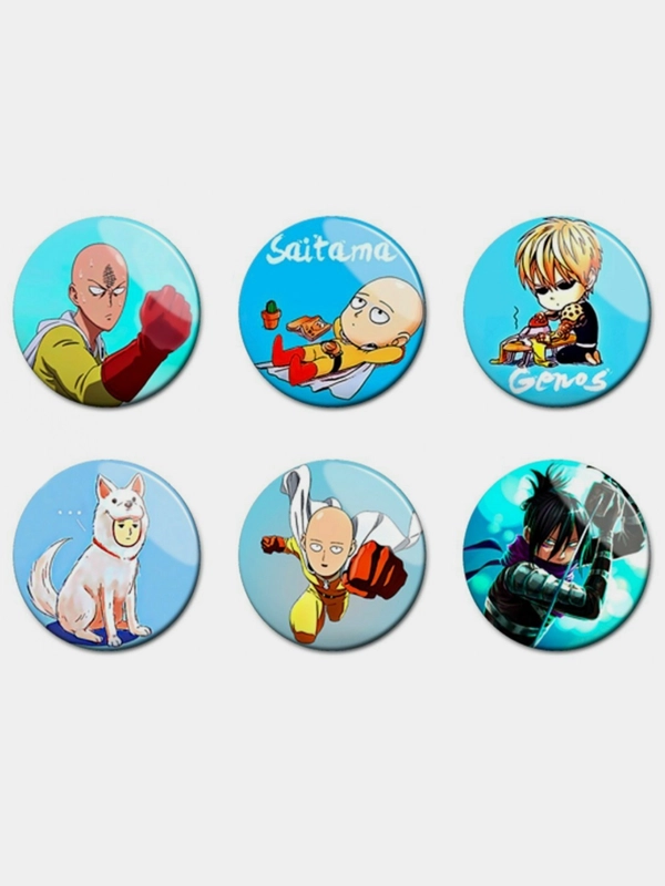 Значки по мотивам аниме Ванпанчмен (One Punch Man)