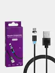 Кабель магнитный MC-01 USB - Micro USB для телефона, черный