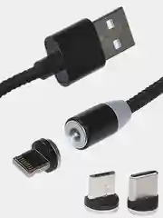 Кабель магнитный MC-01 USB - Micro USB для телефона, черный