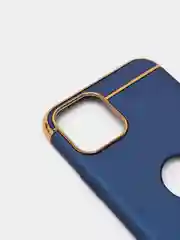 Синий гибридный жесткий чехол IHaitun для iPhone, с металлической золотой вставкой, 3 в 1