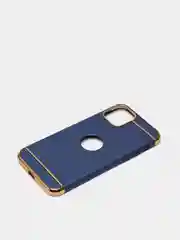 Синий гибридный жесткий чехол IHaitun для iPhone, с металлической золотой вставкой, 3 в 1