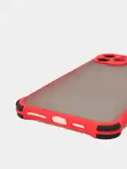 Красный чехол для iPhone (Айфон) с защитой камеры, ударопрочный бампер по углам, матовое покрытие