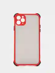 Красный чехол для iPhone (Айфон) с защитой камеры, ударопрочный бампер по углам, матовое покрытие