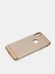 Золотой гибридный жесткий чехол IHaitun для iPhone, с металлической золотой вставкой, 3 в 1