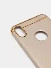 Золотой гибридный жесткий чехол IHaitun для iPhone, с металлической золотой вставкой, 3 в 1