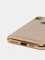 Золотой гибридный жесткий чехол IHaitun для iPhone, с металлической золотой вставкой, 3 в 1