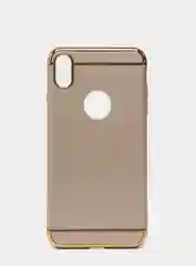 Золотой гибридный жесткий чехол IHaitun для iPhone, с металлической золотой вставкой, 3 в 1