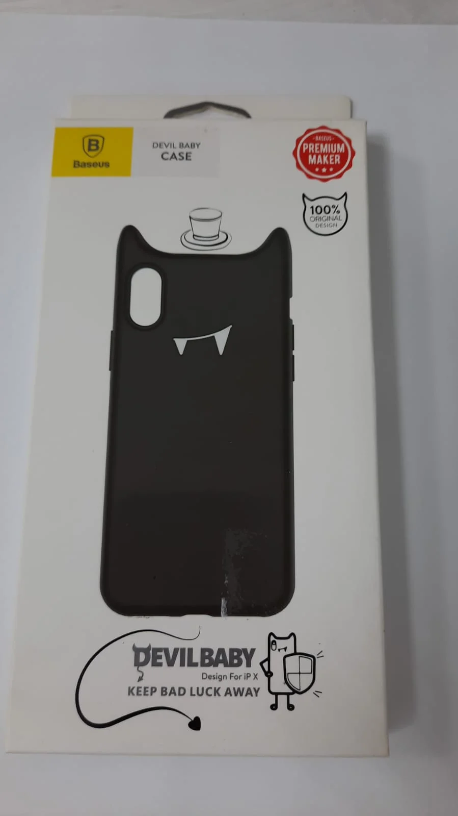 Черный чехол для iPhone X Baseus Devilbaby 3 цвета