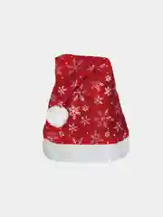 Новогодняя шапка Деда Мороза с рисунком снежинок