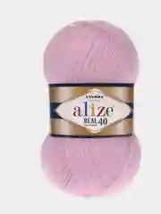 Тёмно-розовый пряжа Alize Real 40, 40%шерсть, 60%акрил, 100г/480м