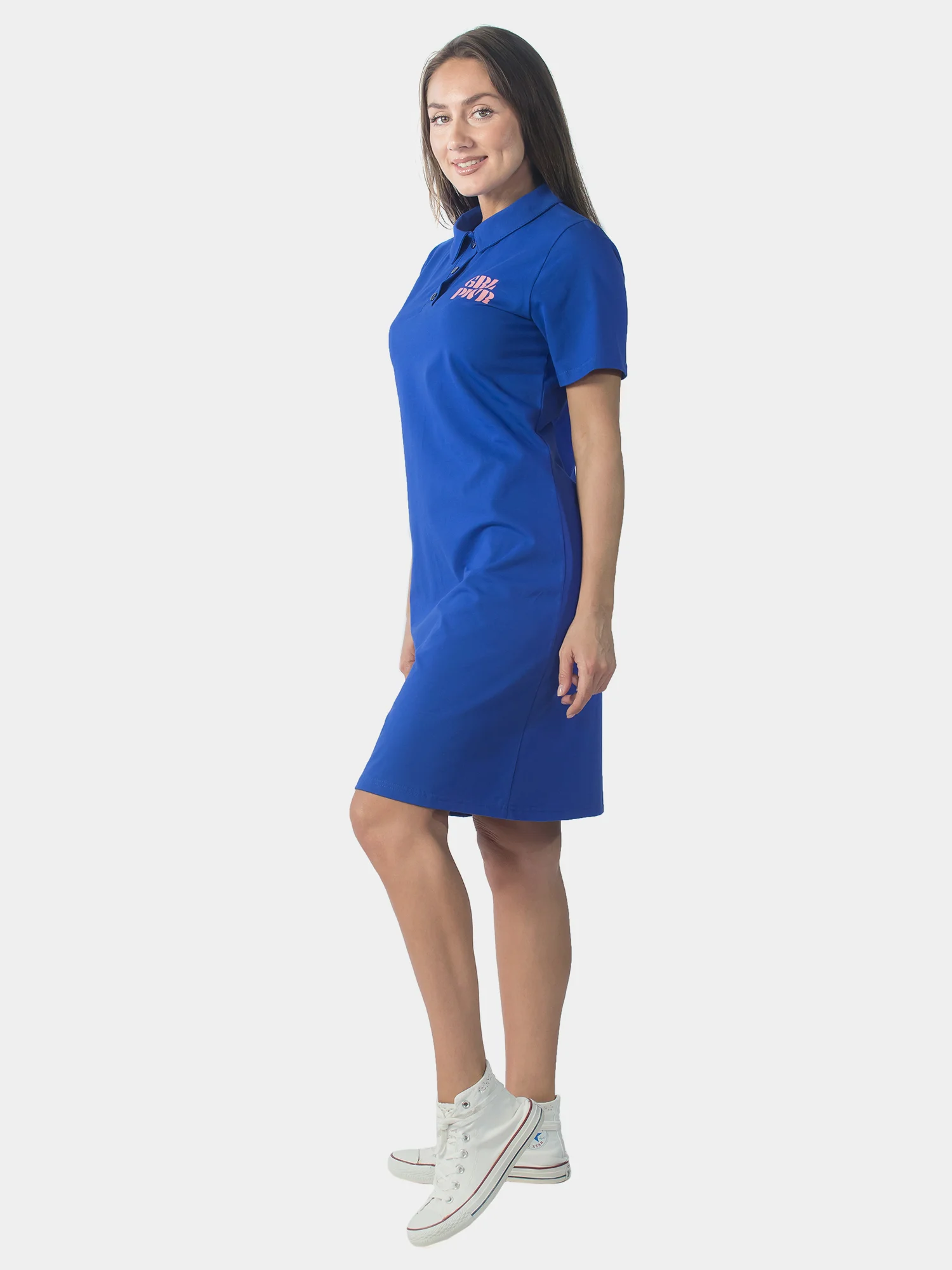 Платье-поло женское grl pwr КЛП1471П10 васильковый, KLERY