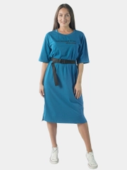 Платье женское too blessed to be stressed КЛП1455П2 индиго, KLERY