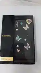 Чехол для iPhone X Kingxban Crystals силикон + кожа  (Черный)