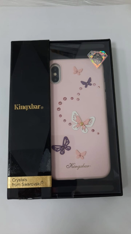 Чехол для iPhone X Kingxbar силикон +кожа (розовый)