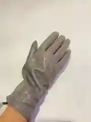 Серый перчатки сезонные из натуральной кожи