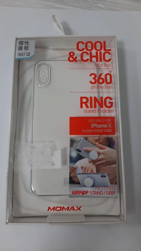 Чехол для iPhone X Momax Glossy Edge  (Белый)