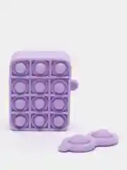 Лавандовый чехол для беспроводных наушников AirPods Антистресс Pop it