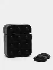 Черный чехол для беспроводных наушников AirPods Антистресс Pop it