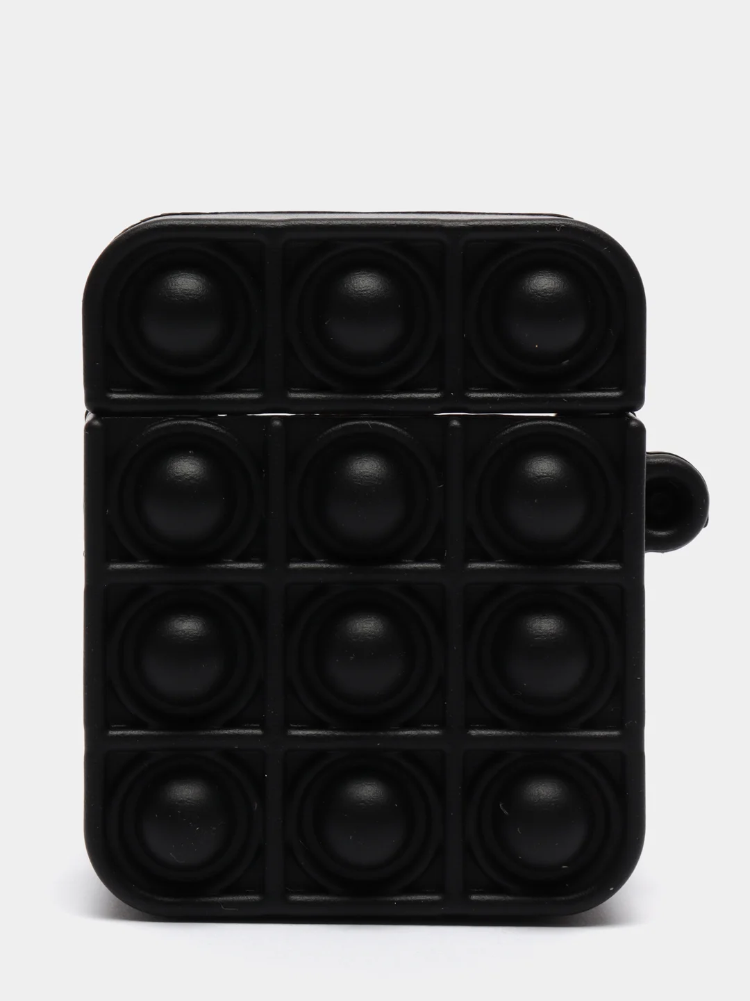 Черный чехол для беспроводных наушников AirPods Антистресс Pop it