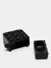 Черный чехол для беспроводных наушников AirPods Антистресс Pop it