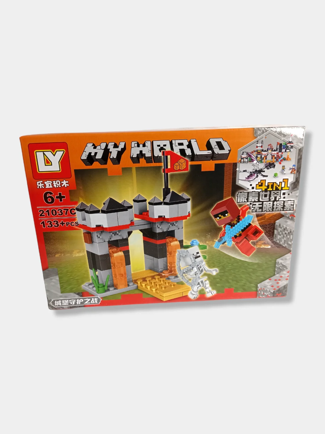 Алый конструкторы "Майнкрафт My World" по мотивам игры Майнкрафт, 130-141 деталь