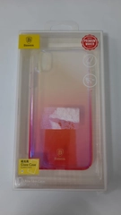 Чехол для iPhone X Baseus Glaze Case (розовый)