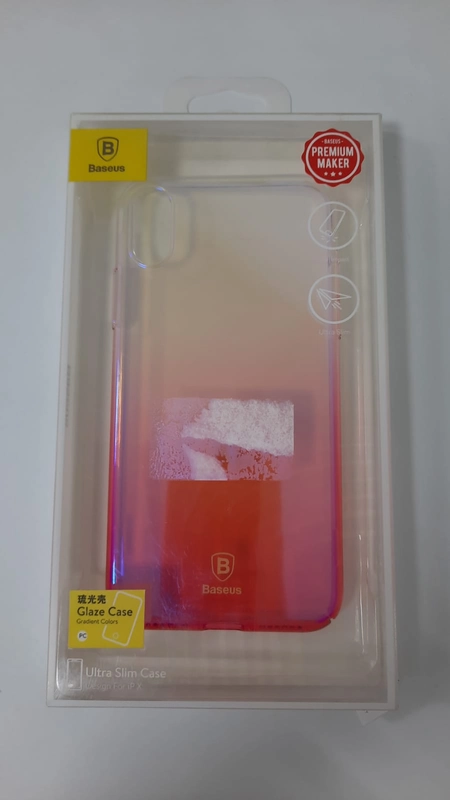 Чехол для iPhone X Baseus Glaze Case (розовый)