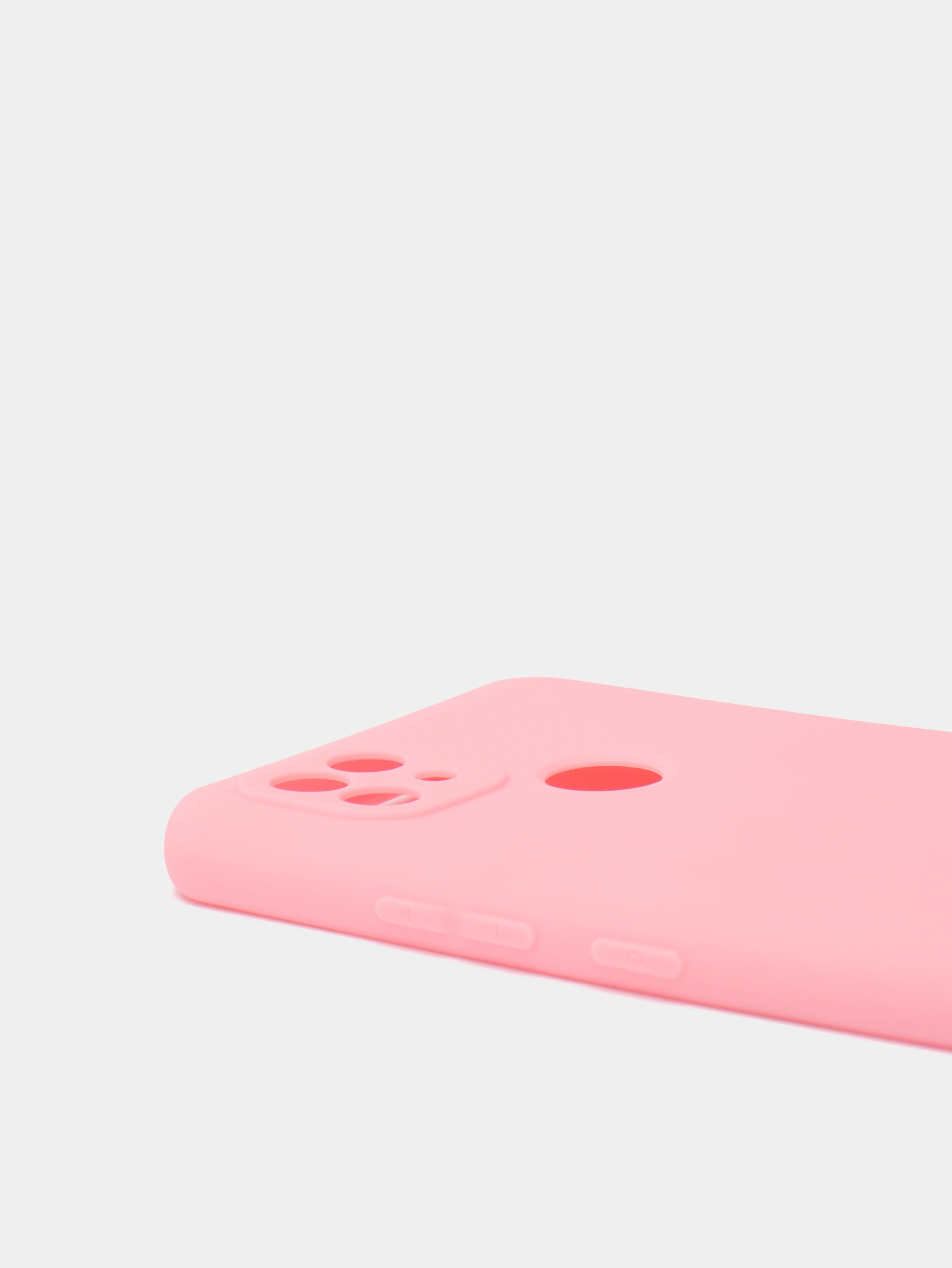 Розовый чехол силиконовый Realme C21 Реалми С21 цветной, матовый