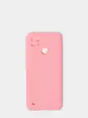 Розовый чехол силиконовый Realme C21 Реалми С21 цветной, матовый