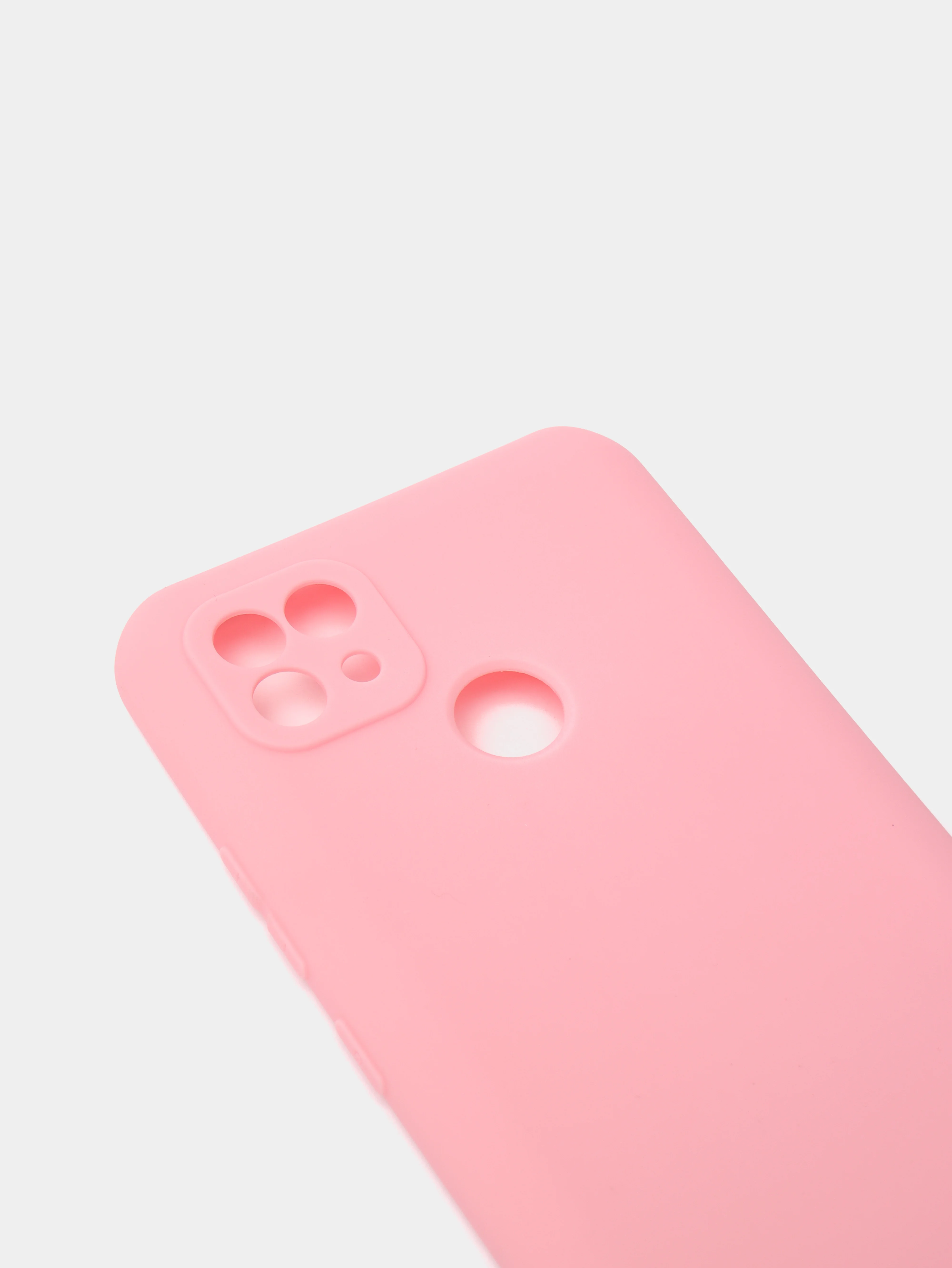 Розовый чехол силиконовый Realme C21 Реалми С21 цветной, матовый