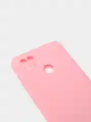 Розовый чехол силиконовый Realme C21 Реалми С21 цветной, матовый