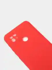 Красный чехол силиконовый Realme C21 Реалми С21 цветной, матовый