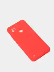Красный чехол силиконовый Realme C21 Реалми С21 цветной, матовый