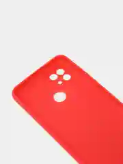 Красный чехол силиконовый Realme C21 Реалми С21 цветной, матовый