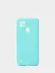 Бирюзовый чехол силиконовый Realme C21 Реалми С21 цветной, матовый