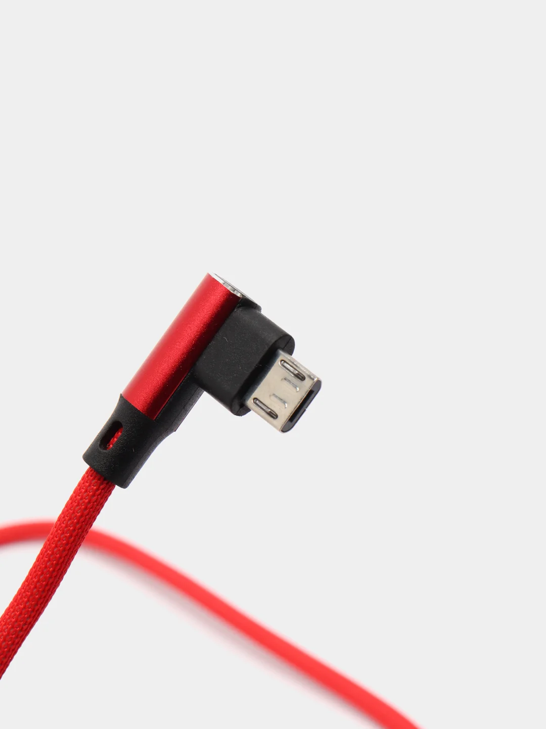 Красный кабель микро usb локоть 2А / Угловой кабель для зарядки телефона
