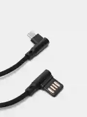 Черный кабель микро usb локоть 2А / Угловой кабель для зарядки телефона