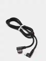 Черный кабель микро usb локоть 2А / Угловой кабель для зарядки телефона