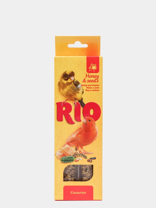 Лакомство RIO палочки для канареек с медом и полезными семенами палочки  (2шт по 40гр)