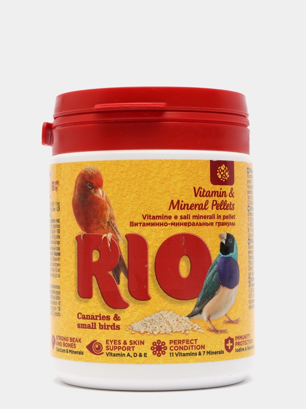 RIO Витаминно-минеральные гранулы для канареек, экзотов и других мелких птиц, 120 г